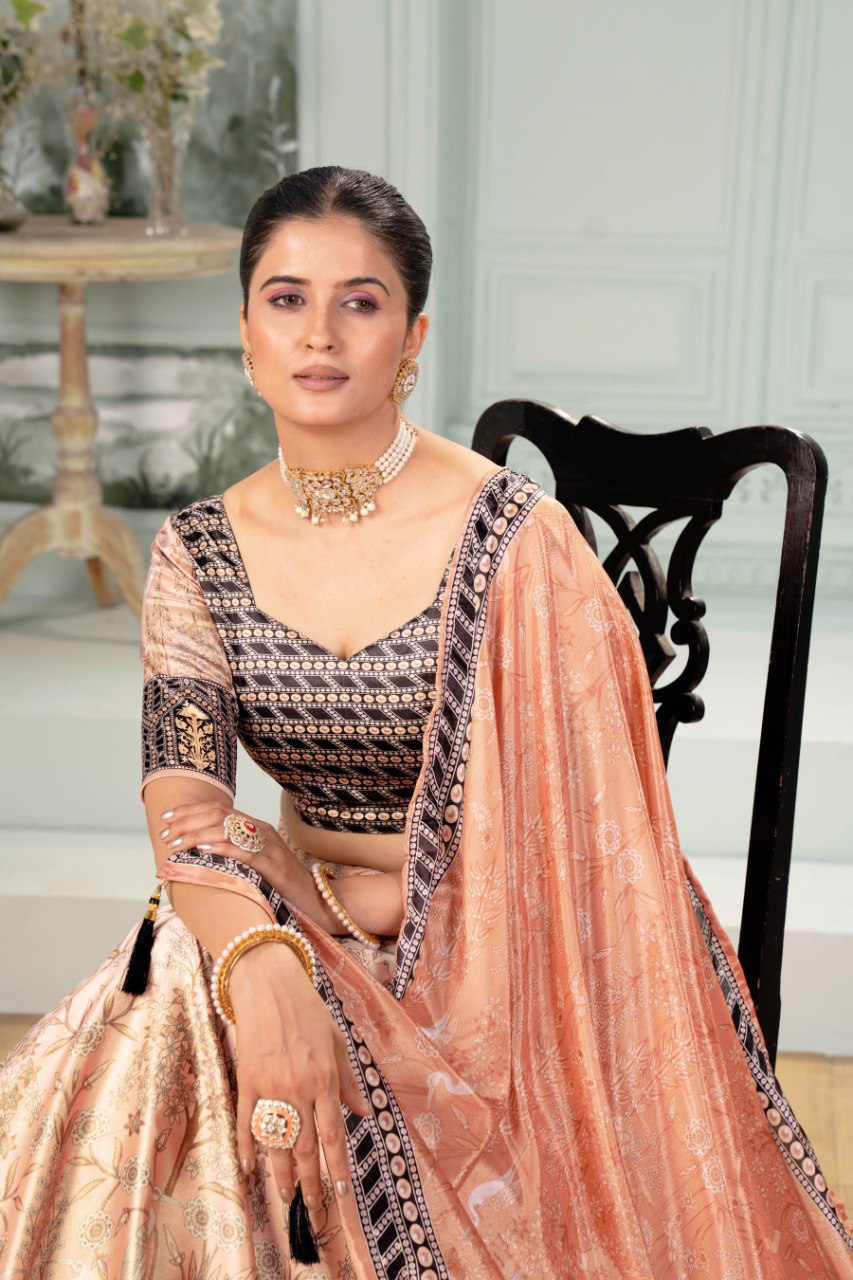 🌸✨ Blossom Boldly – Radiate Charm in Digital Printed Lehengas  👑 King of Elegance | Party & Wedding Special 👑